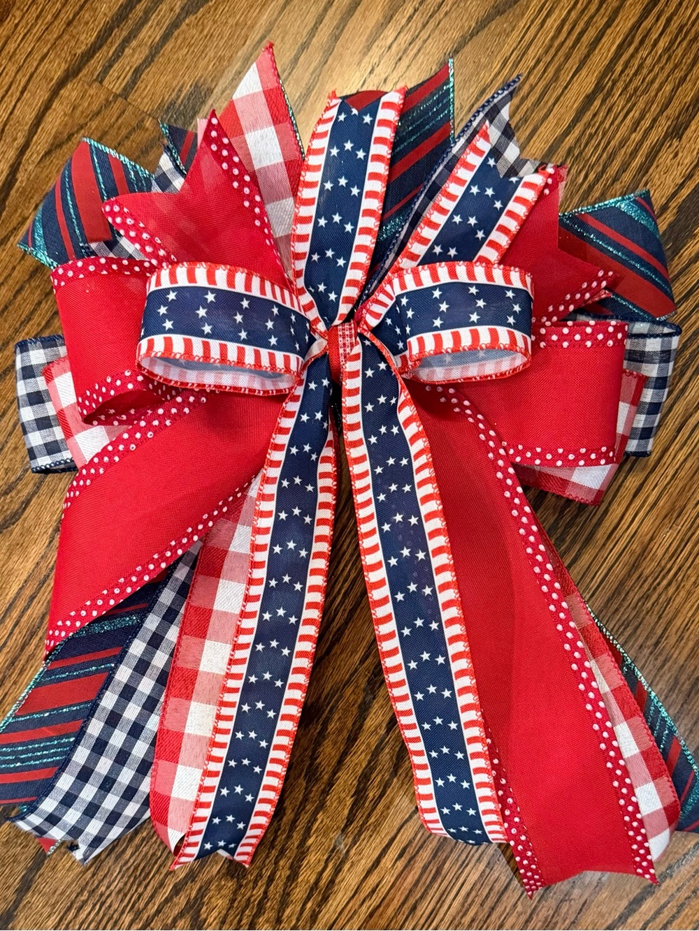 Red, White & Blue Layered Patriotic Bow